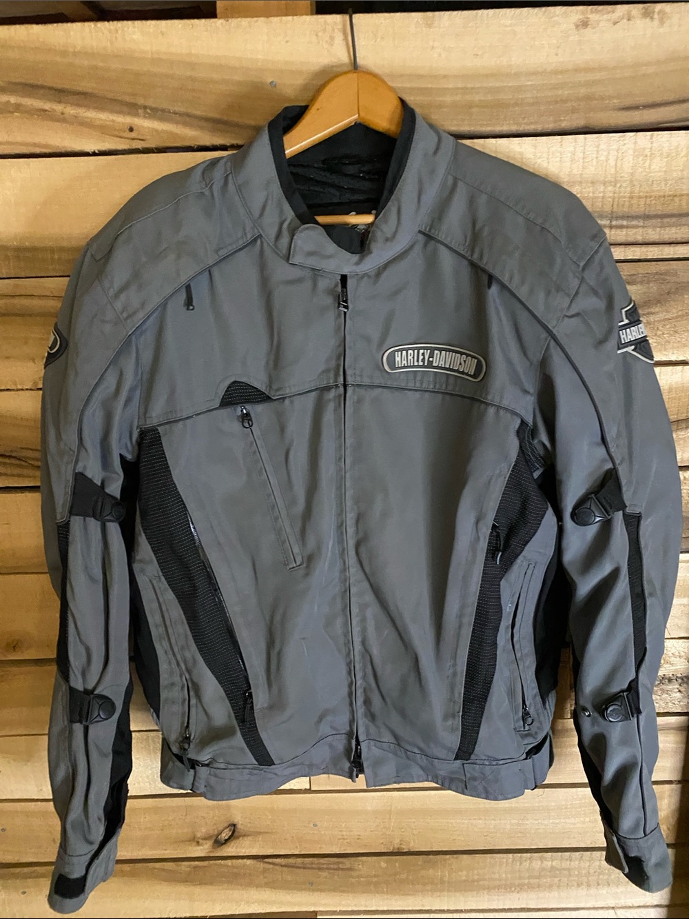 Harley-Davidson Excursion Gray & Black Performance Textile Riding Jacket Medium - Picture 1 of 12